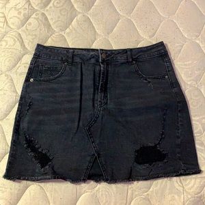 jean mini skirt